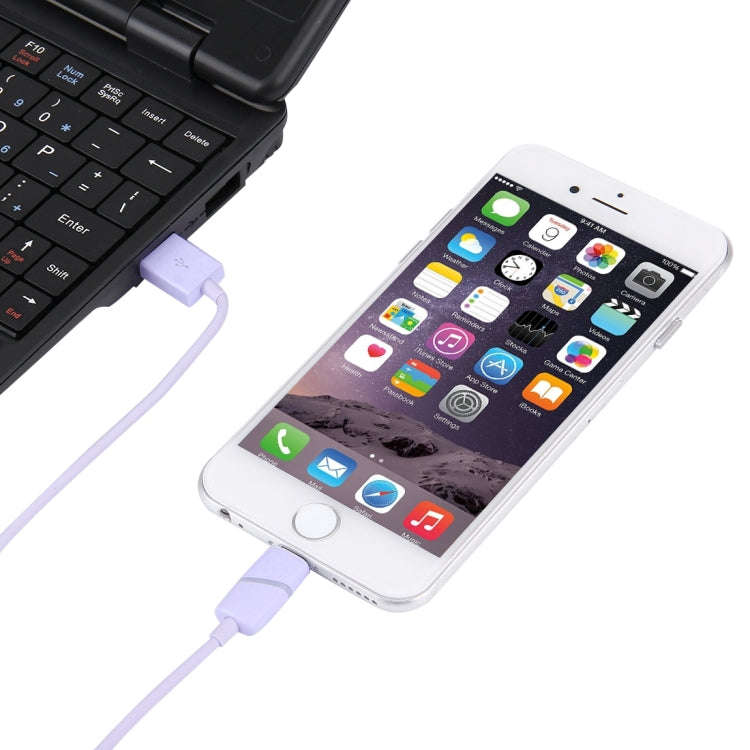 1m Circular Bobbin Gift Box Style 8 Pin to USB Data Sync Cable with Indicator for iPhone, iPad(Pu...