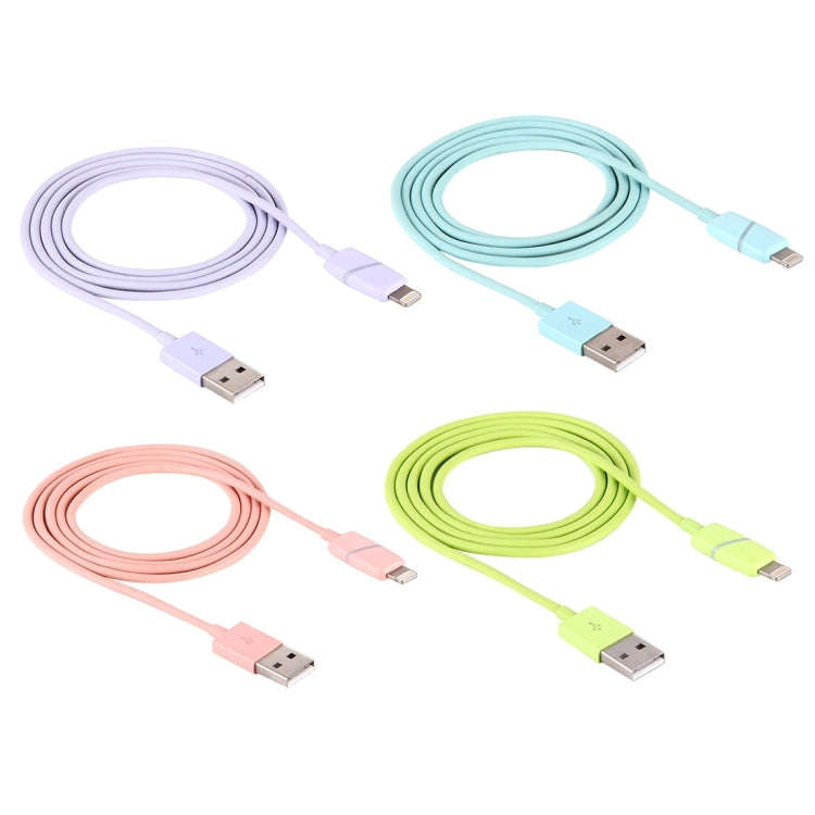 1m Circular Bobbin Gift Box Style 8 Pin to USB Data Sync Cable with Indicator for iPhone, iPad(Blue)