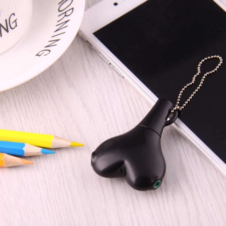 1 Male to 2 Females 3.5mm Jack Plug Multi-function Heart Shaped Earphone Audio Video Splitter Ada...