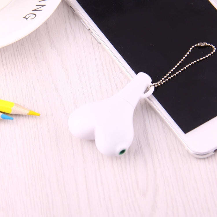 1 Male to 2 Females 3.5mm Jack Plug Multi-function Heart Shaped Earphone Audio Video Splitter Ada...