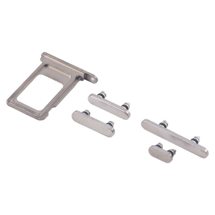 For iPhone 16 Pro Max Original SIM Card Tray + Side Keys (Silver)