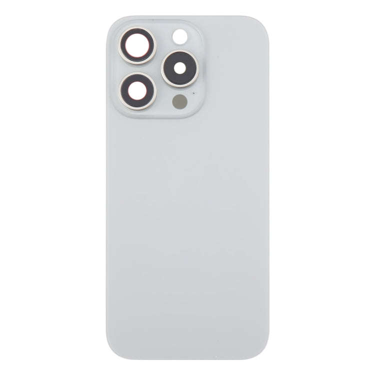 For iPhone 16 Pro Max Original Glass Battery Back Cover with Camera Lens Cover(Silver)