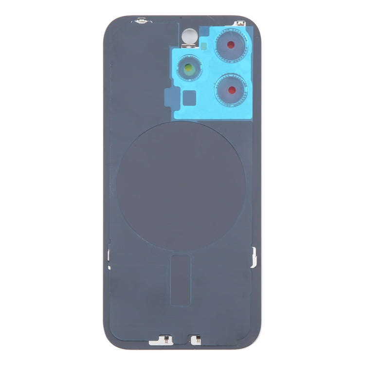 For iPhone 16 Pro Max Original Glass Battery Back Cover with Camera Lens Cover(Silver)
