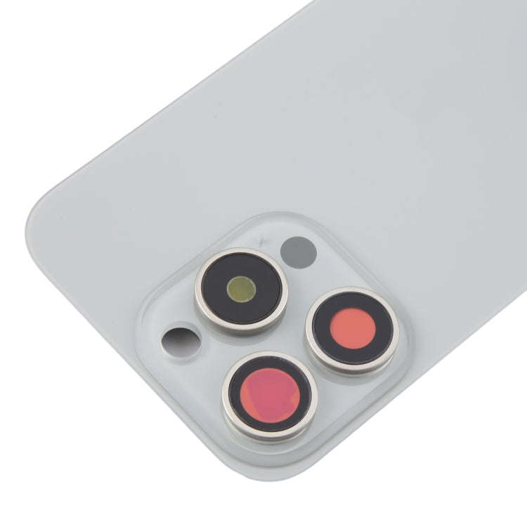 For iPhone 16 Pro Max Original Glass Battery Back Cover with Camera Lens Cover(Silver)
