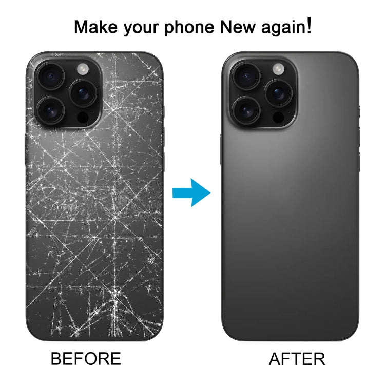 For iPhone 16 Pro Max Original Glass Battery Back Cover with Camera Lens Cover(Silver)