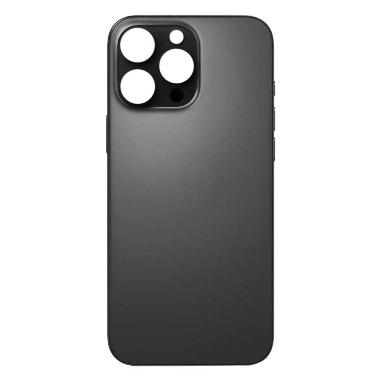 For iPhone 16 Pro Max Easy Replacement Big Camera Hole Glass Back Battery Cover(Black)