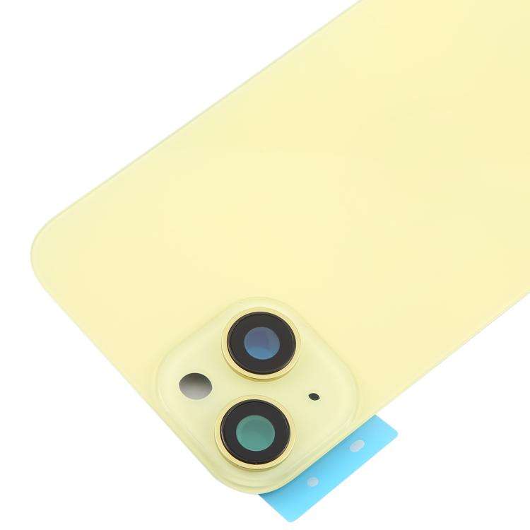 For iPhone 14 EU Version Battery Back Cover with Middle Frame(Yellow)