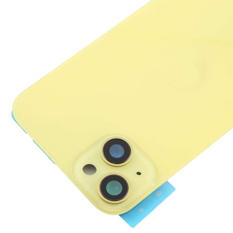 For iPhone 14 Plus China Version Battery Back Cover with Middle Frame(Yellow)