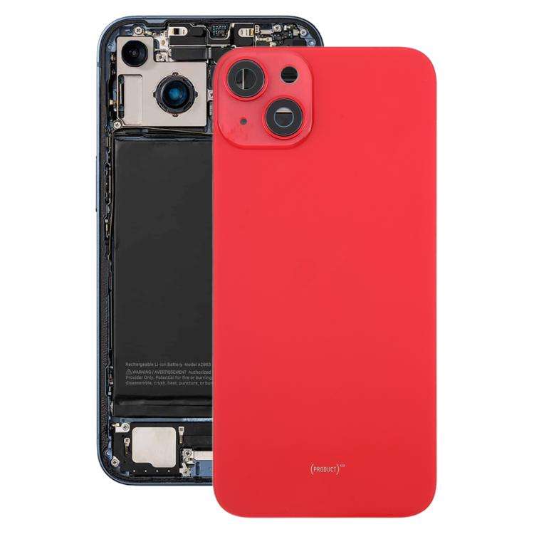 For iPhone 14 Plus EU Version Battery Back Cover with Middle Frame(Red)