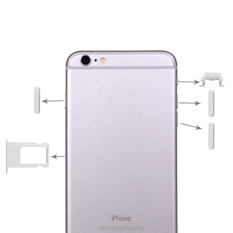 4 in 1 for iPhone 6 Plus (Card Tray + Volume Control Key + Power Button + Mute Switch Vibrator Ke...