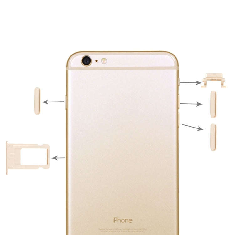 4 in 1 for iPhone 6 Plus (Card Tray + Volume Control Key + Power Button + Mute Switch Vibrator Ke...