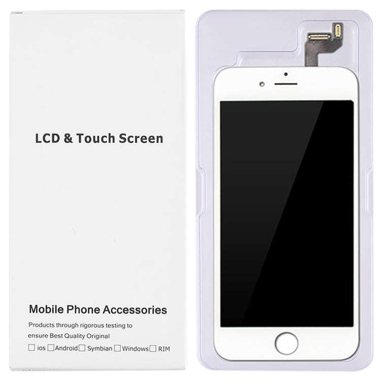 50 PCS Cardboard Packaging White Box for iPhone 6s Plus & 6 Plus LCD Screen