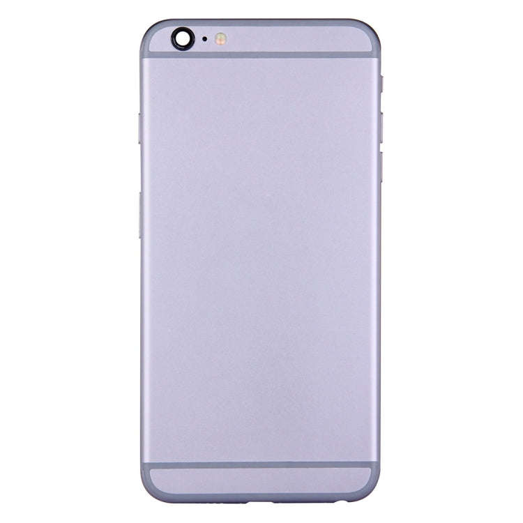 Full Housing Back Cover with Power Button & Volume Button Flex Cable for iPhone 6 Plus(Grey)