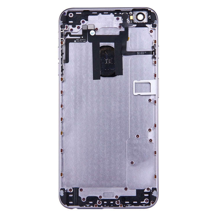 Full Housing Back Cover with Power Button & Volume Button Flex Cable for iPhone 6 Plus(Grey)