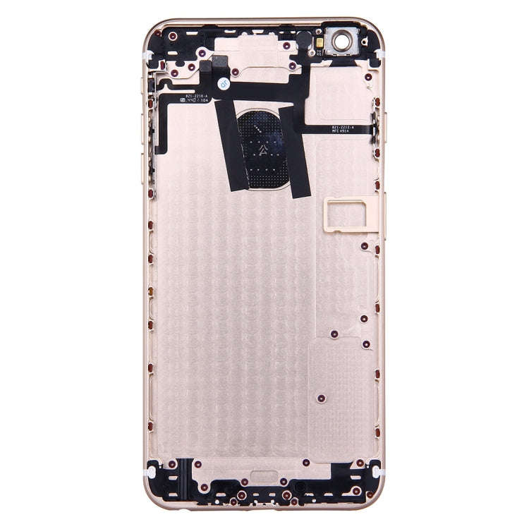 Full Housing Back Cover with Power Button & Volume Button Flex Cable for iPhone 6 Plus(Gold)