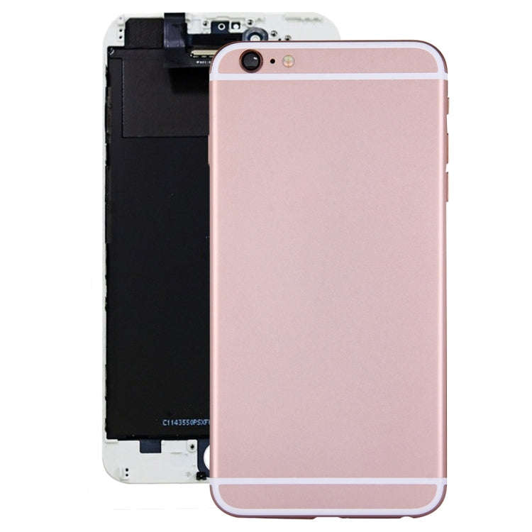 Full Housing Back Cover with Power Button & Volume Button Flex Cable for iPhone 6 Plus(Rose Gold)