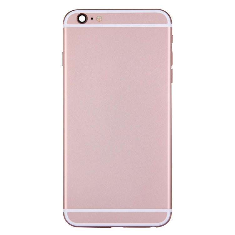 Full Housing Back Cover with Power Button & Volume Button Flex Cable for iPhone 6 Plus(Rose Gold)