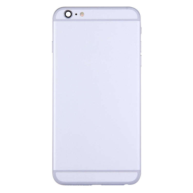 Full Housing Back Cover with Power Button & Volume Button Flex Cable for iPhone 6 Plus(Silver)