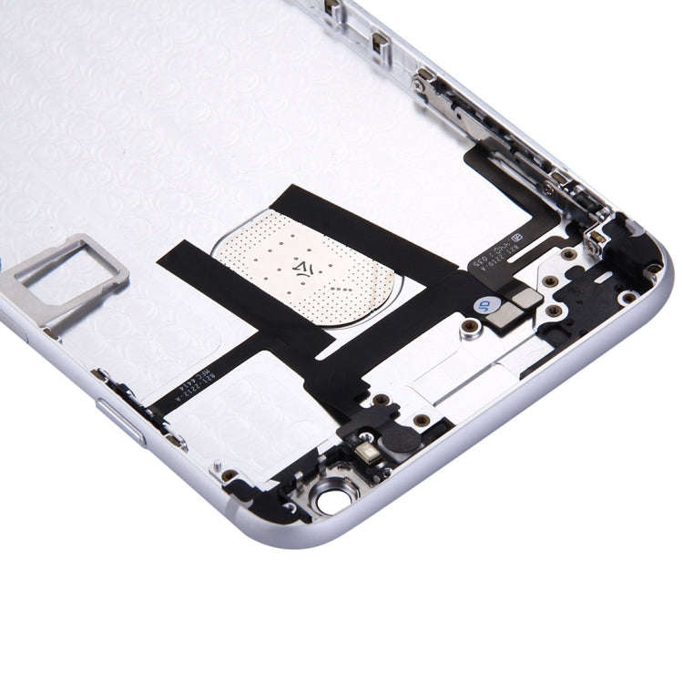 Full Housing Back Cover with Power Button & Volume Button Flex Cable for iPhone 6 Plus(Silver)