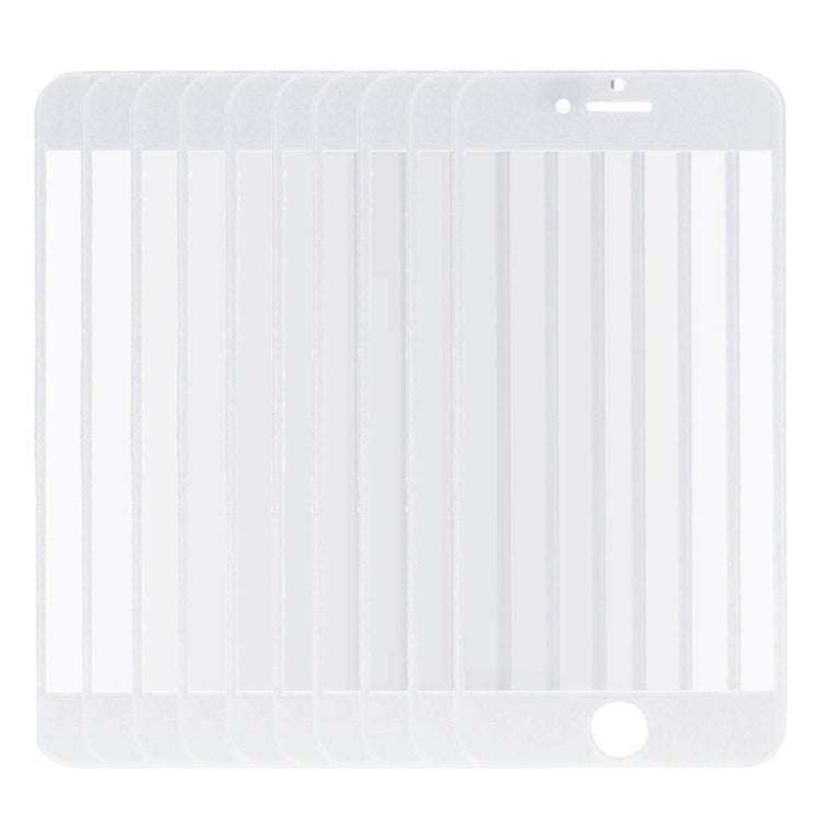 10 PCS for iPhone 6 Plus Front Screen Outer Glass Lens(White)