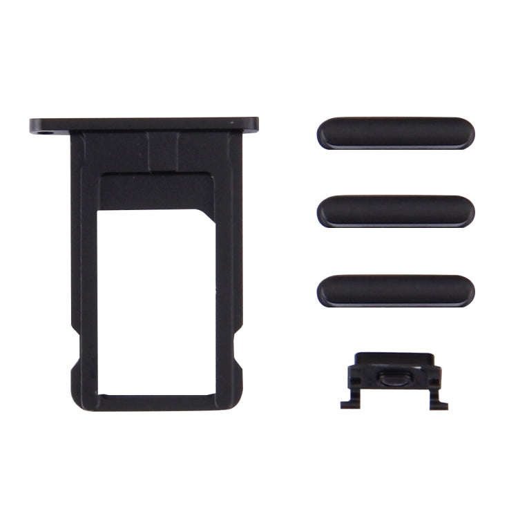 4 in 1 for iPhone 6s (Card Tray + Volume Control Key + Power Button + Mute Switch Vibrator Key)(B...