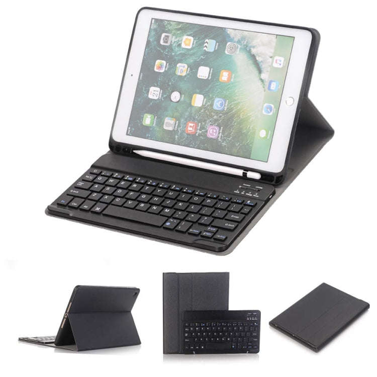 Detachable Bluetooth Keyboard + Horizontal Flip Leather Tablet Case with Holder & Pencil Holder f...