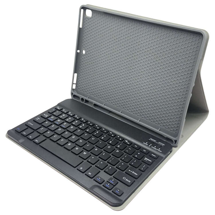 Detachable Bluetooth Keyboard + Horizontal Flip Leather Tablet Case with Holder & Pencil Holder f...