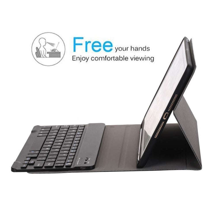 Detachable Bluetooth Keyboard + Horizontal Flip Leather Tablet Case with Holder & Pencil Holder f...