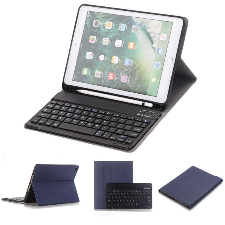 Detachable Bluetooth Keyboard + Horizontal Flip Leather Tablet Case with Holder & Pencil Holder f...