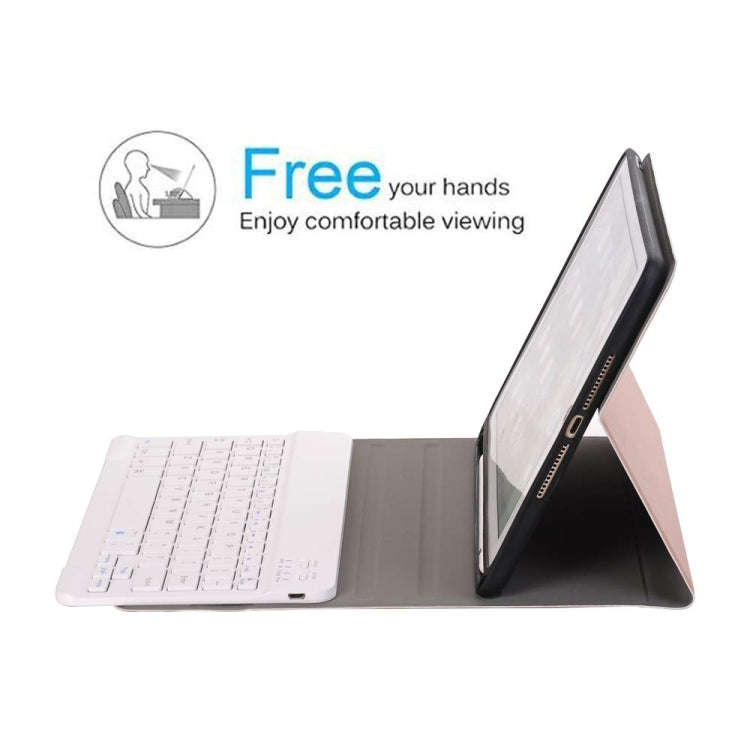 Detachable Bluetooth Keyboard + Horizontal Flip Leather Tablet Case with Holder & Pencil Holder f...