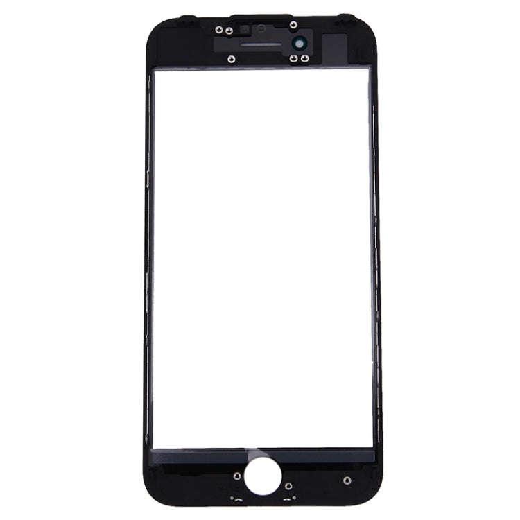 2 in 1 for iPhone 7 (Original Front Screen Outer Glass Lens + Original Frame)(Black)