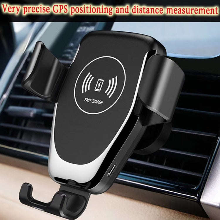 C6 Gravity Induction Car Qi Wireless Charger Fast Charging Air Vent Phone Holder(White)