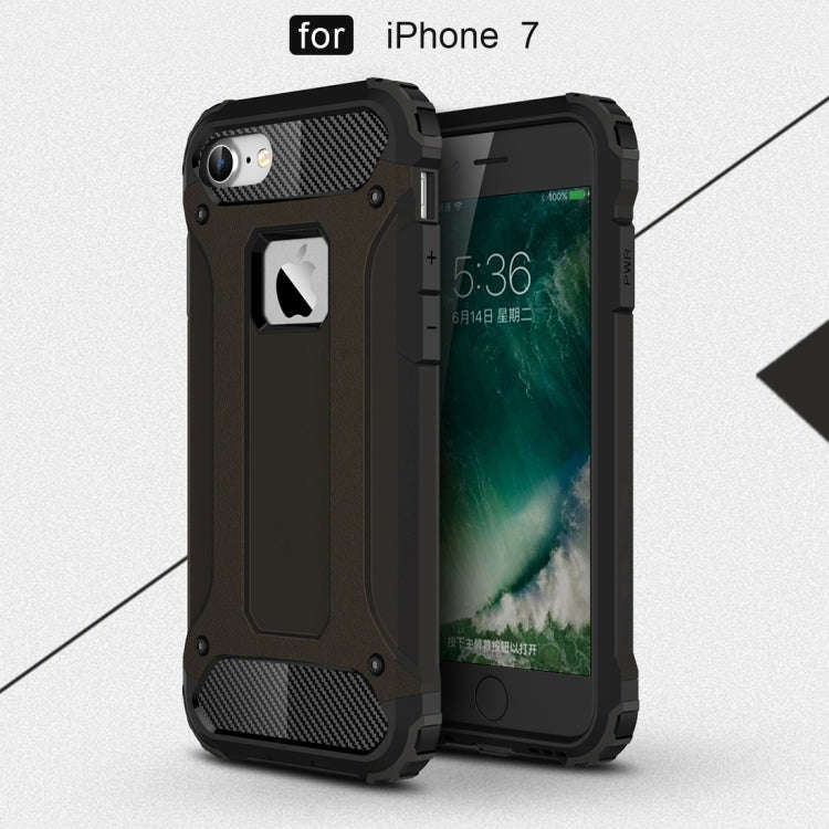 For iPhone 7 Armor TPU + PC Combination Phone Case(Black)