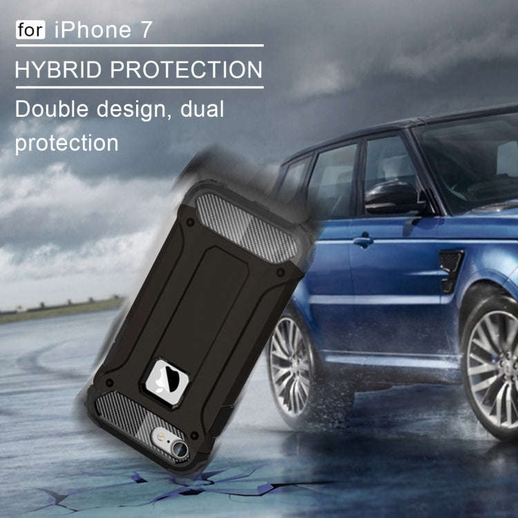 For iPhone 7 Armor TPU + PC Combination Phone Case(Black)