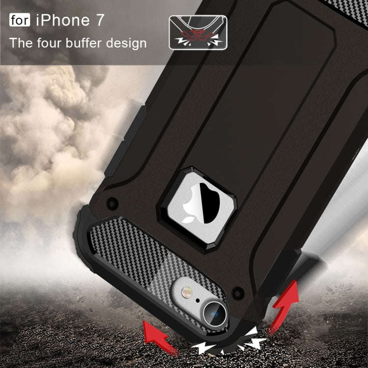 For iPhone 7 Armor TPU + PC Combination Phone Case(Black)