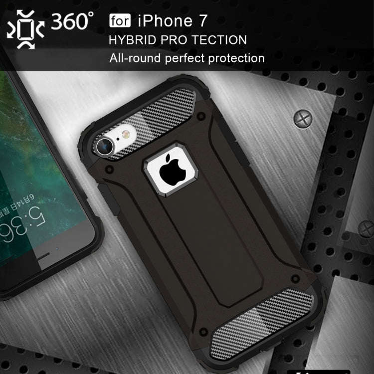 For iPhone 7 Armor TPU + PC Combination Phone Case(Black)