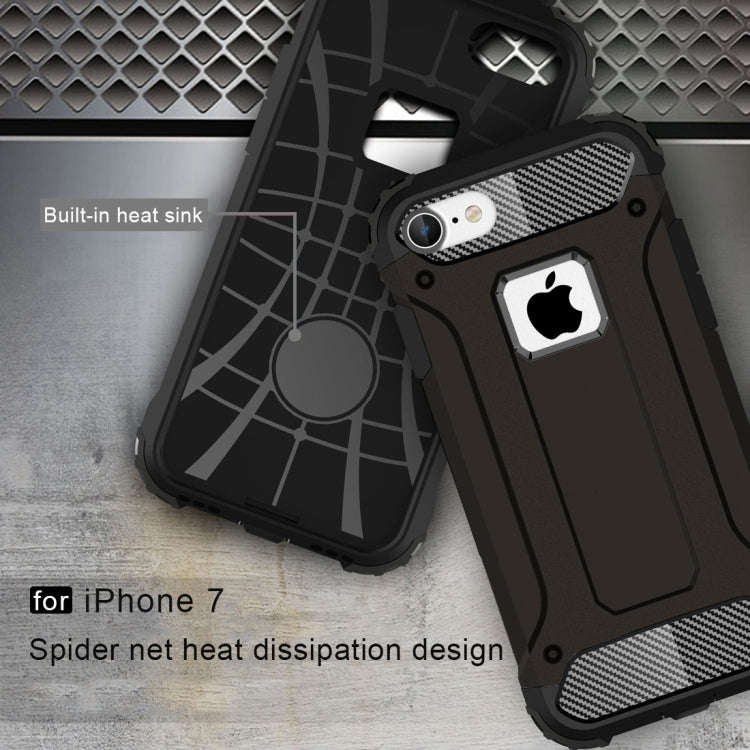 For iPhone 7 Armor TPU + PC Combination Phone Case(Black)