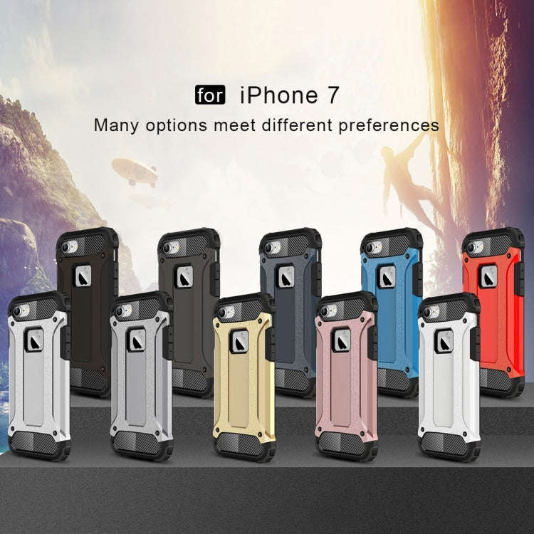 For iPhone 7 Armor TPU + PC Combination Phone Case(Black)