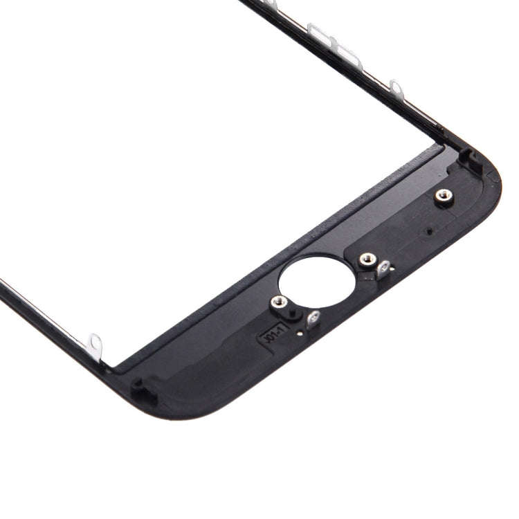 Front Screen Outer Glass Lens with Front LCD Screen Bezel Frame for iPhone 7 (Black)