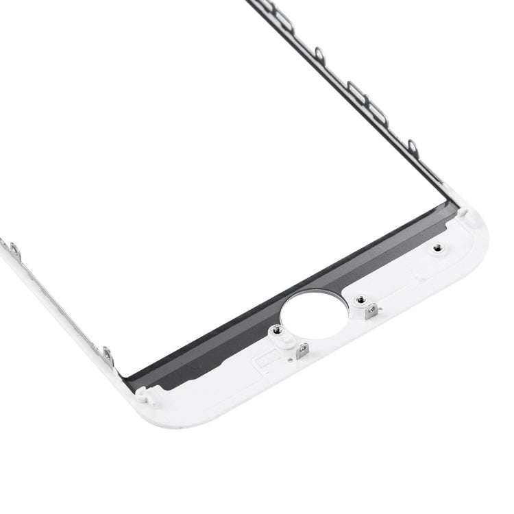 Front Screen Outer Glass Lens with Front LCD Screen Bezel Frame for iPhone 7 (White)