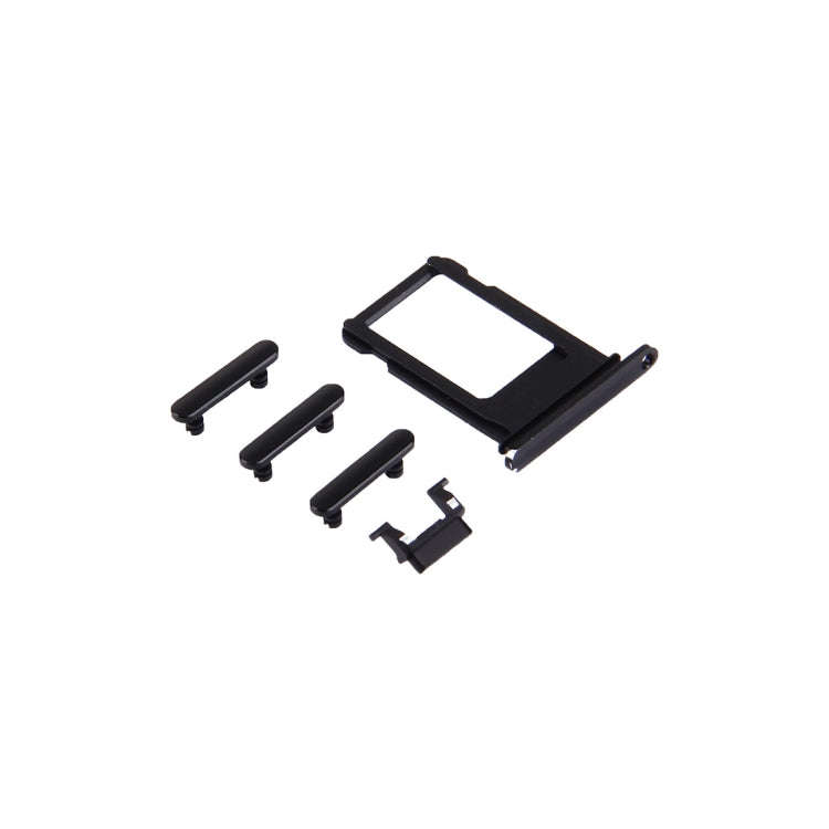 Card Tray + Volume Control Key + Power Button + Mute Switch Vibrator Key for iPhone 7(Black)