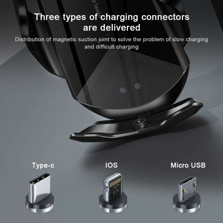 Q2 15W Universal Rotation Infrared Induction Magnetic Car Wireless Charging Mobile Phone Holder w...