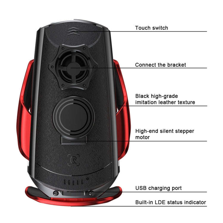 Q2 15W Universal Rotation Infrared Induction Magnetic Car Wireless Charging Mobile Phone Holder w...