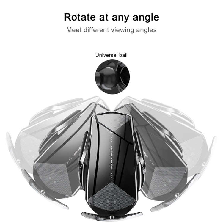 Q2 15W Universal Rotation Infrared Induction Magnetic Car Wireless Charging Mobile Phone Holder w...