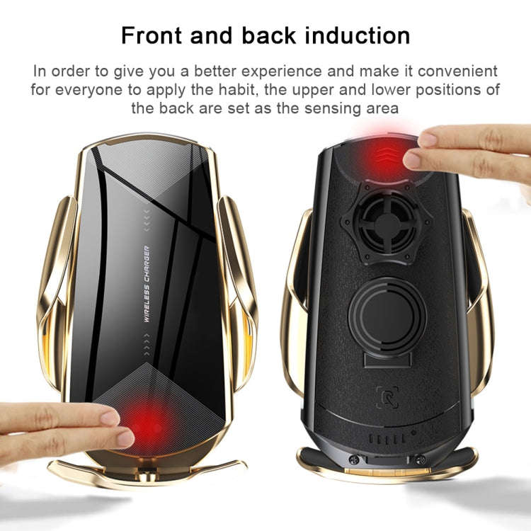Q2 15W Universal Rotation Infrared Induction Magnetic Car Wireless Charging Mobile Phone Holder w...
