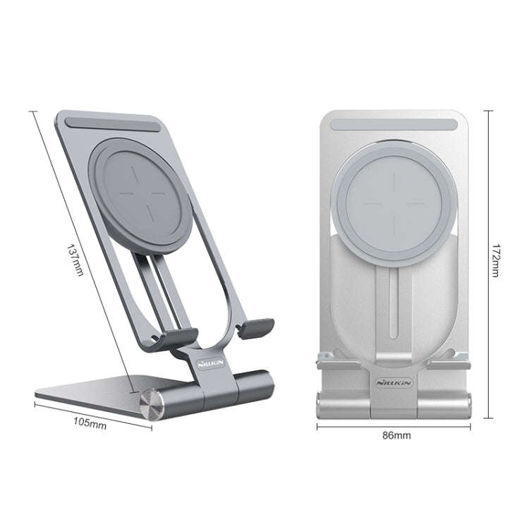 NILLKIN 2 in 1 15W PoweHold Mini Vertical Foldable Detachable Wireless Charger Mobile Phone Holde...