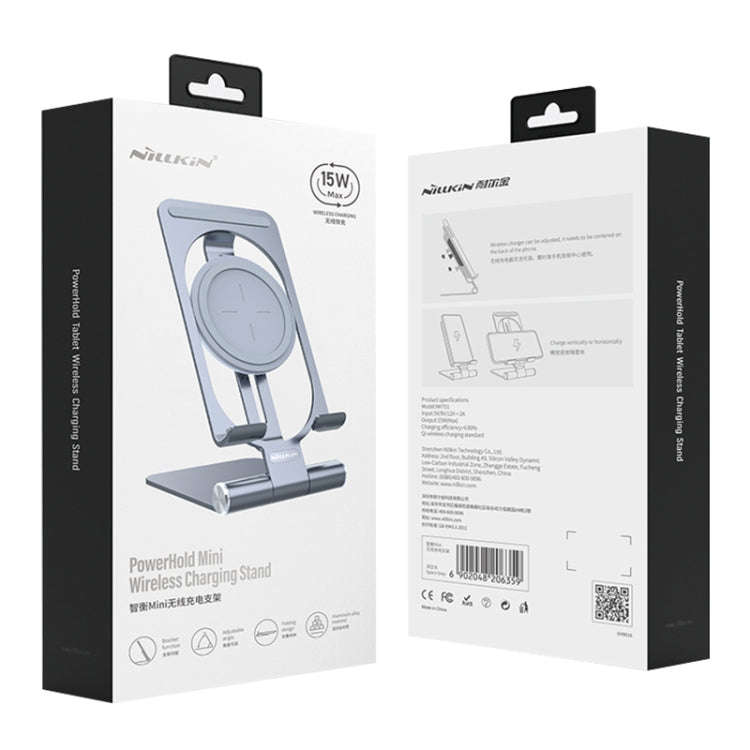 NILLKIN 2 in 1 15W PoweHold Mini Vertical Foldable Detachable Wireless Charger Mobile Phone Holde...