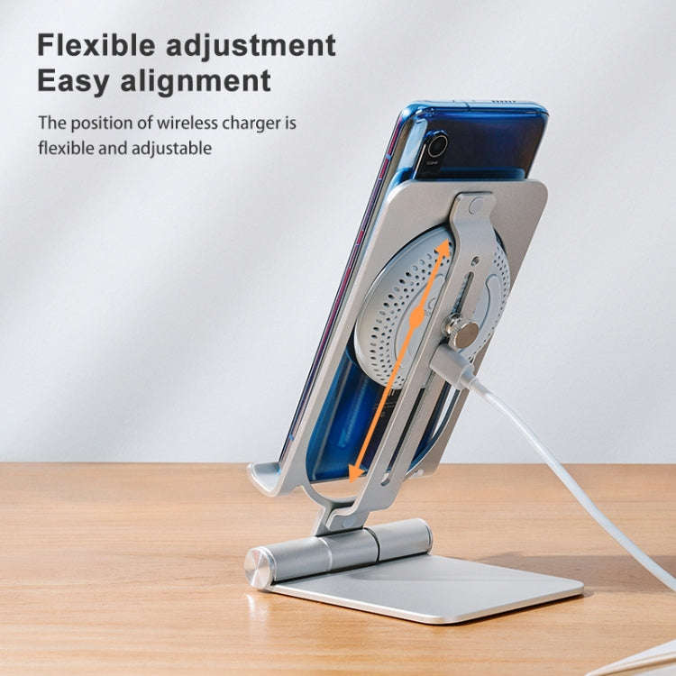 NILLKIN 2 in 1 15W PoweHold Mini Vertical Foldable Detachable Wireless Charger Mobile Phone Holde...