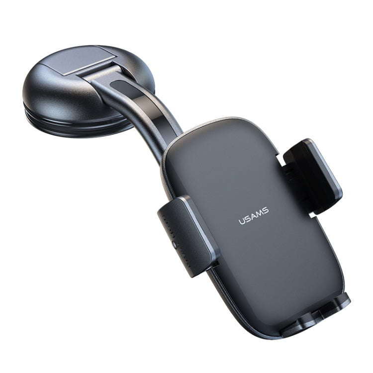 USAMS ZJ063 Car Center Console Retractable Phone Holder for 4.7-7.2 inch Mobile Phones (Black)