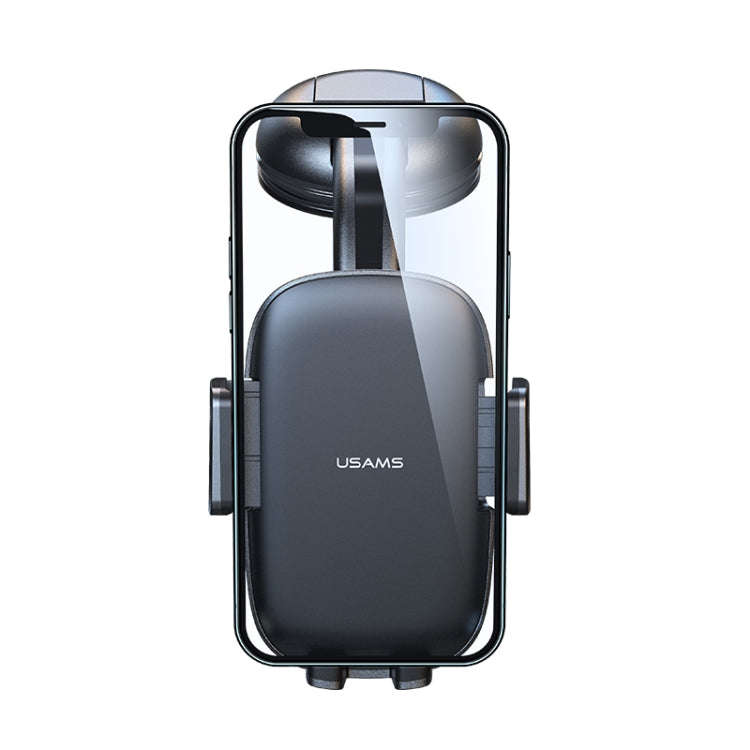 USAMS ZJ063 Car Center Console Retractable Phone Holder for 4.7-7.2 inch Mobile Phones (Black)
